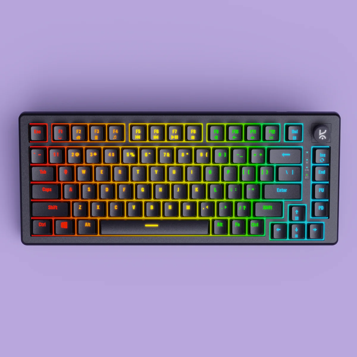 Hive75 All Black RGB Wired Gaming Keyboard - Image 5