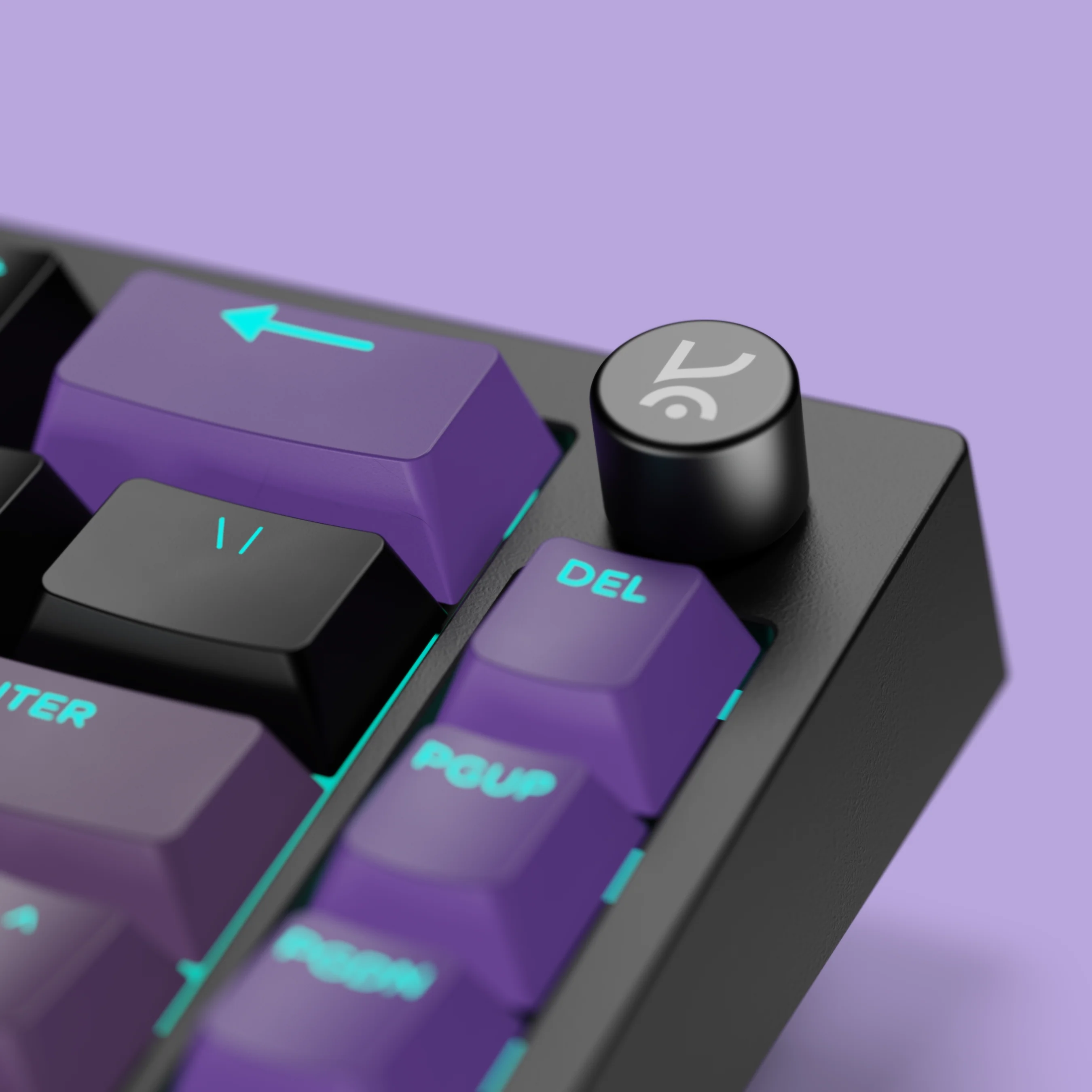Swarm65 Black Purple Wireless Mechanical Gaming Keyboard - Image 6